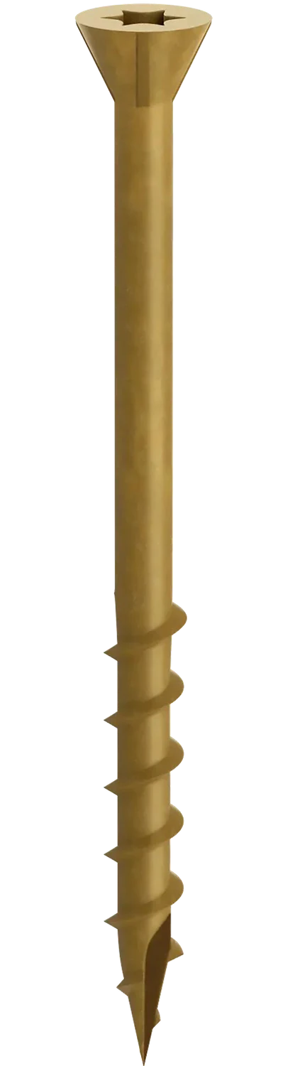 Wood Terrace Screws — TX Small Flat Head with Ribs Under Head