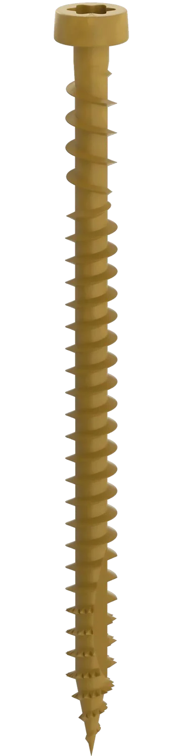 Wood Terrace Screws — TX Trim Conical Head, Toothed Point Type 17